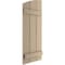 Ekena Millwork Rough Cedar 3 Board Joined Board-n-Batten w/Elliptical Top Faux Wood Shutters, 16 1/2W x 88H, PR SHUBJL16X88RCPR - alternate 2
